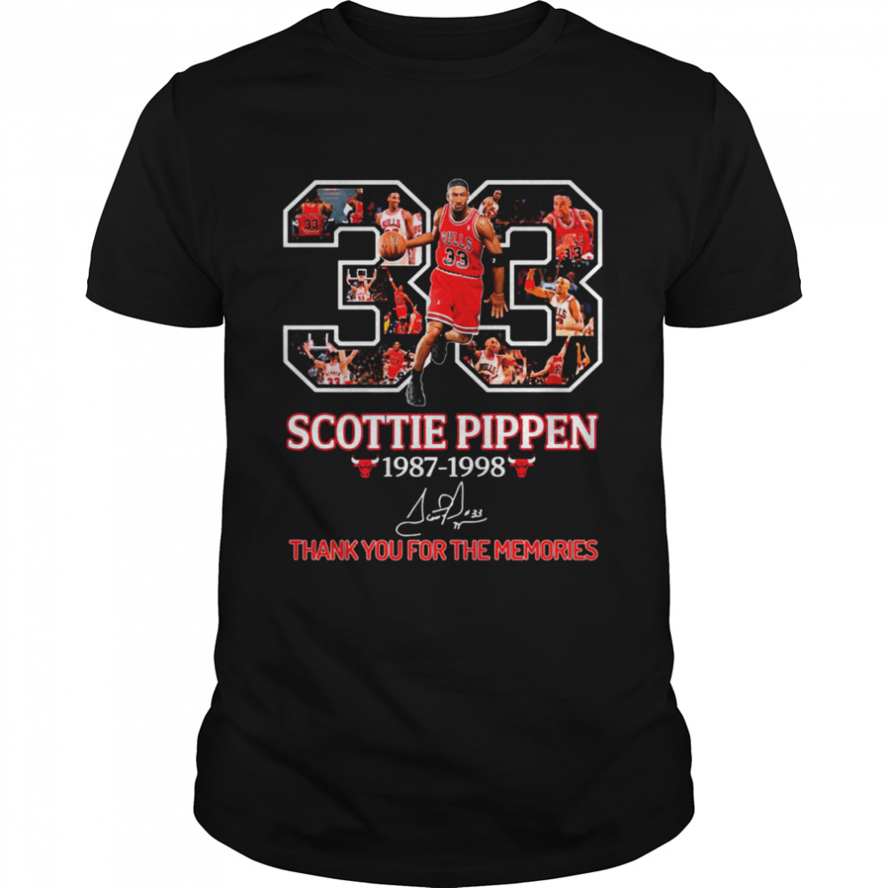 Scottie 33 Pippen Basketball Signed 1987 1998 shirt