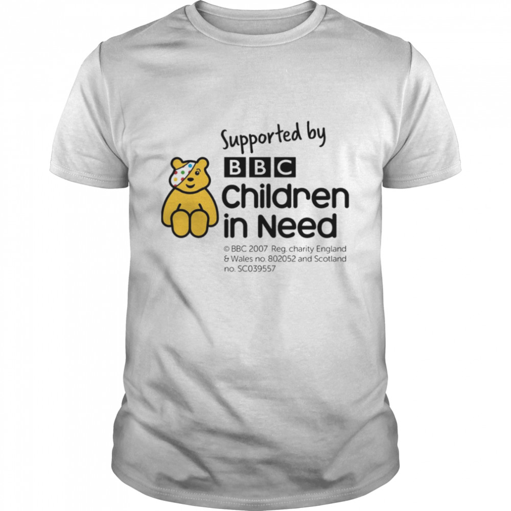 Supported By BBC Tesco Pudsey Bear shirt