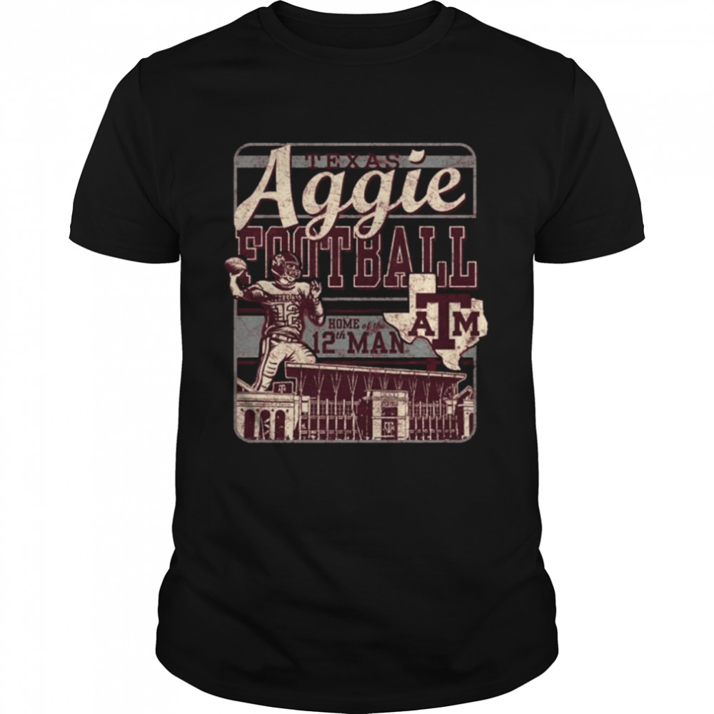 Texas A&M Aggie Vintage Football Square Home Of The 12th Man Shirt