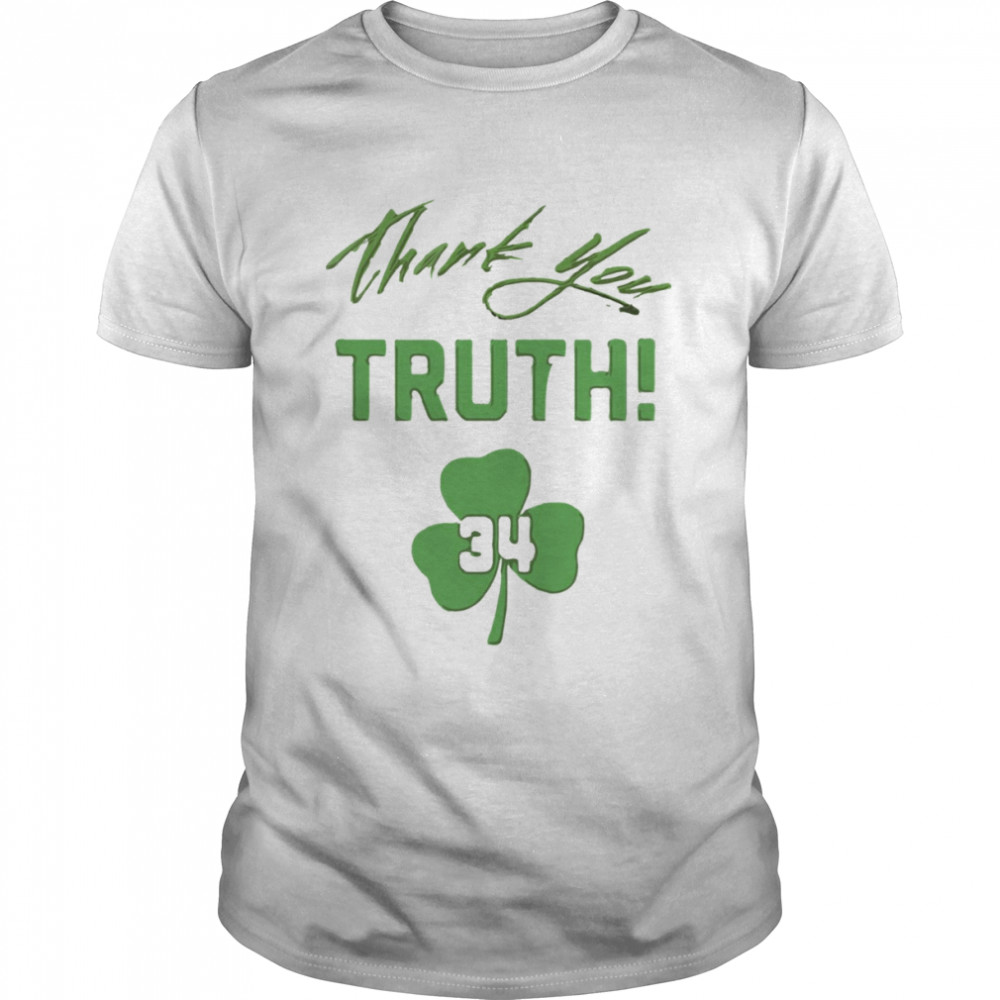 Thank You Truth 34 Feb 11 2018 Number Retirement Paul Pierce shirt