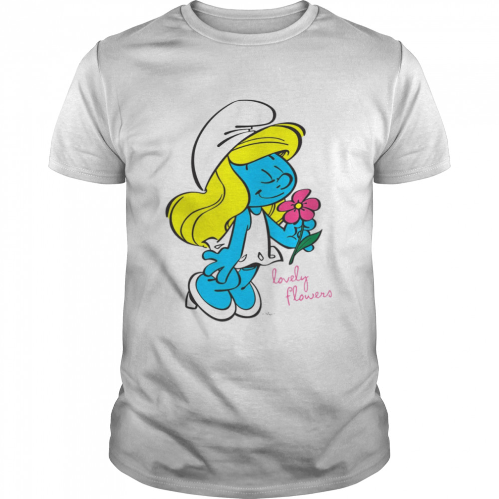 Us The Smurfs Smurfette Lovely Flowers shirt