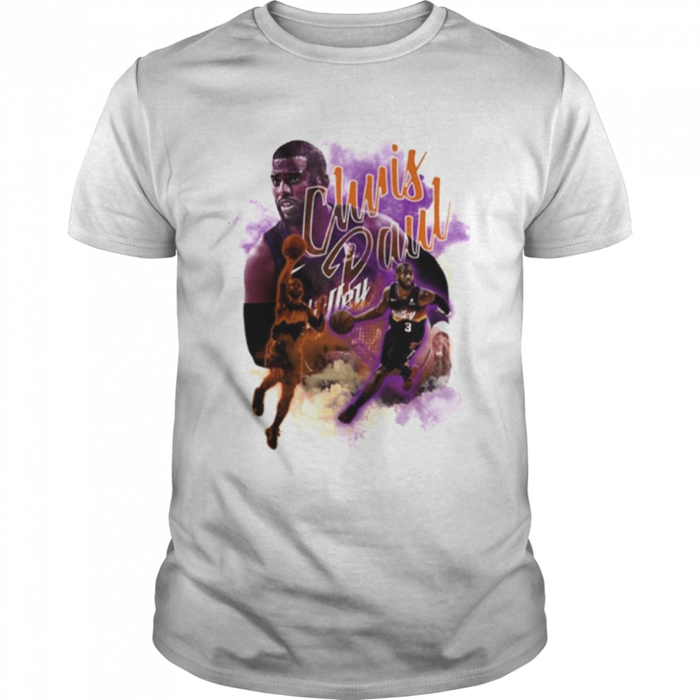 Watercolor Design Chris Paul Basketball Legend 90s shirt