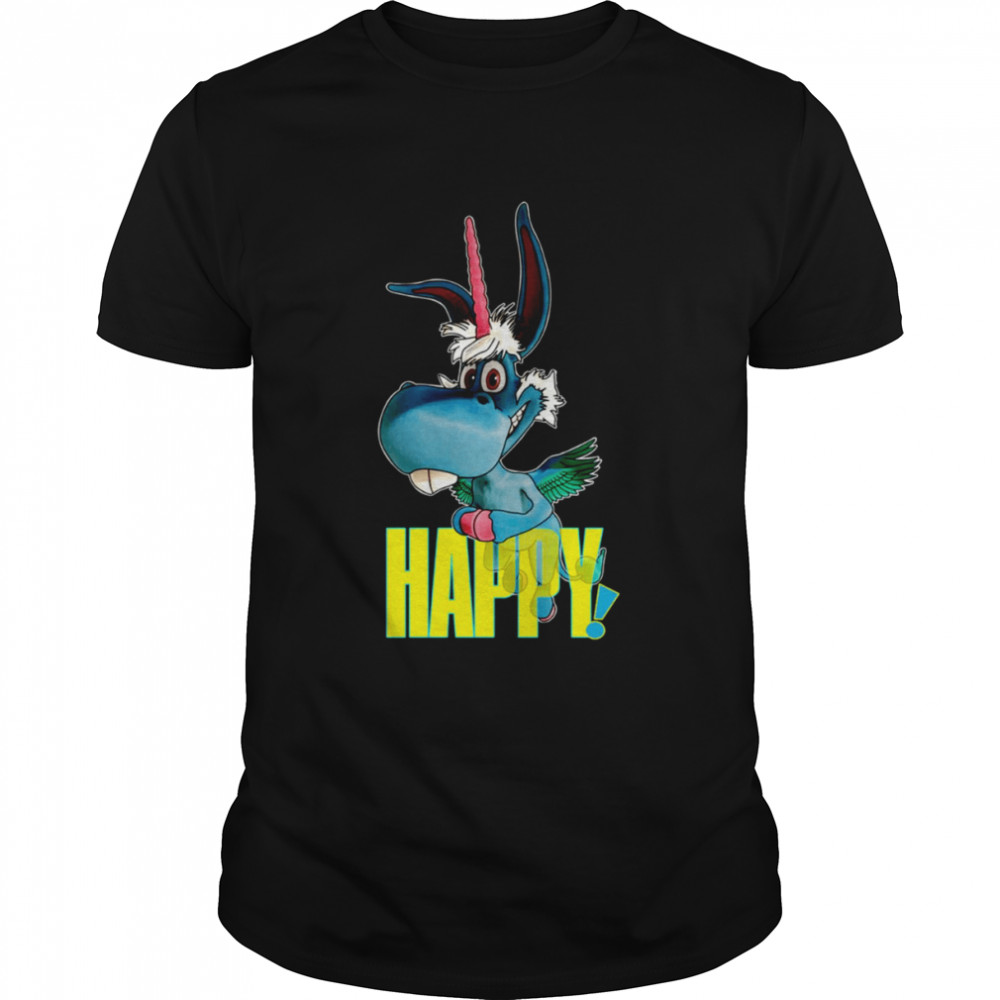 Blue Unicorn Is Happy Funny Movie Happy Netflix shirt