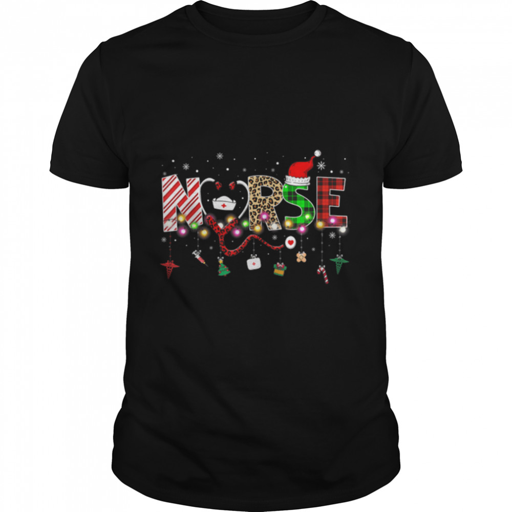 Christmas Boo Boo Crew Reindeer Nurse Buffalo Plaid Nurse T-Shirt B0BNPHPG9Q