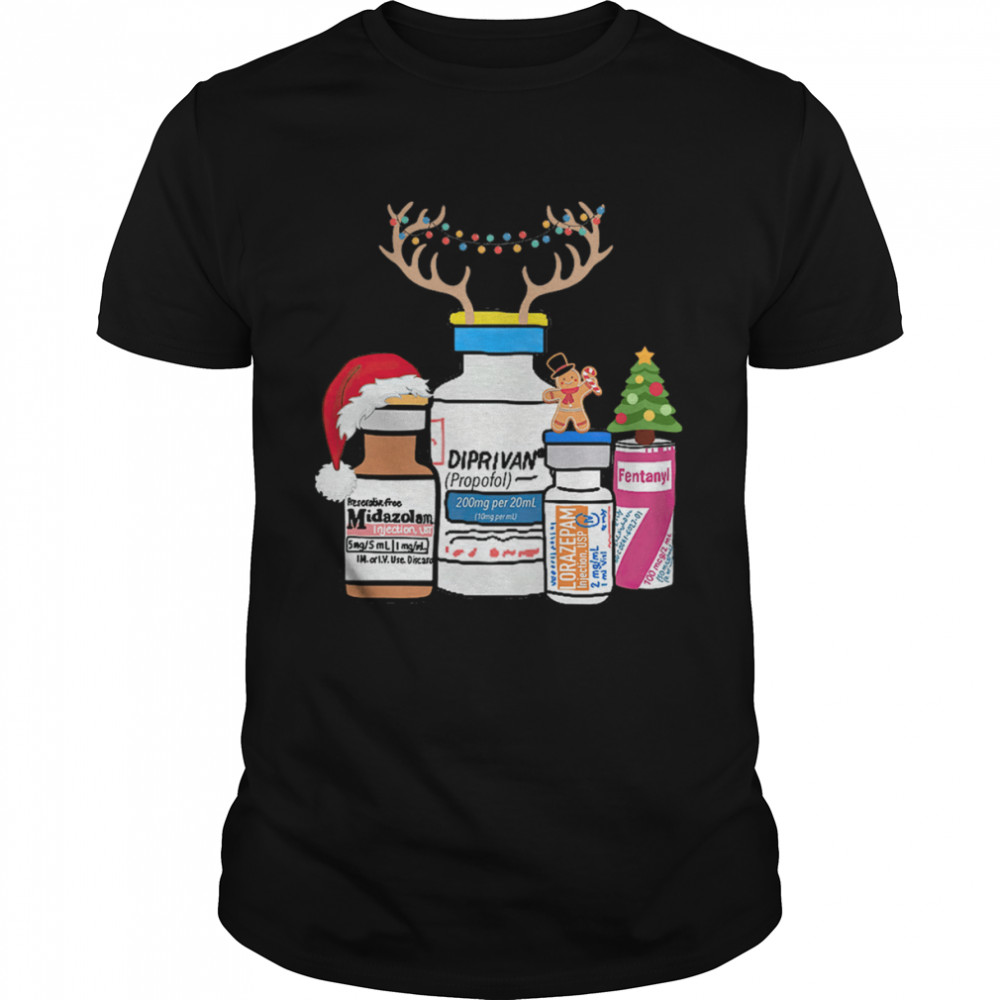 Diprivan Fentanyl Midazolam Merry Christmas Shirt