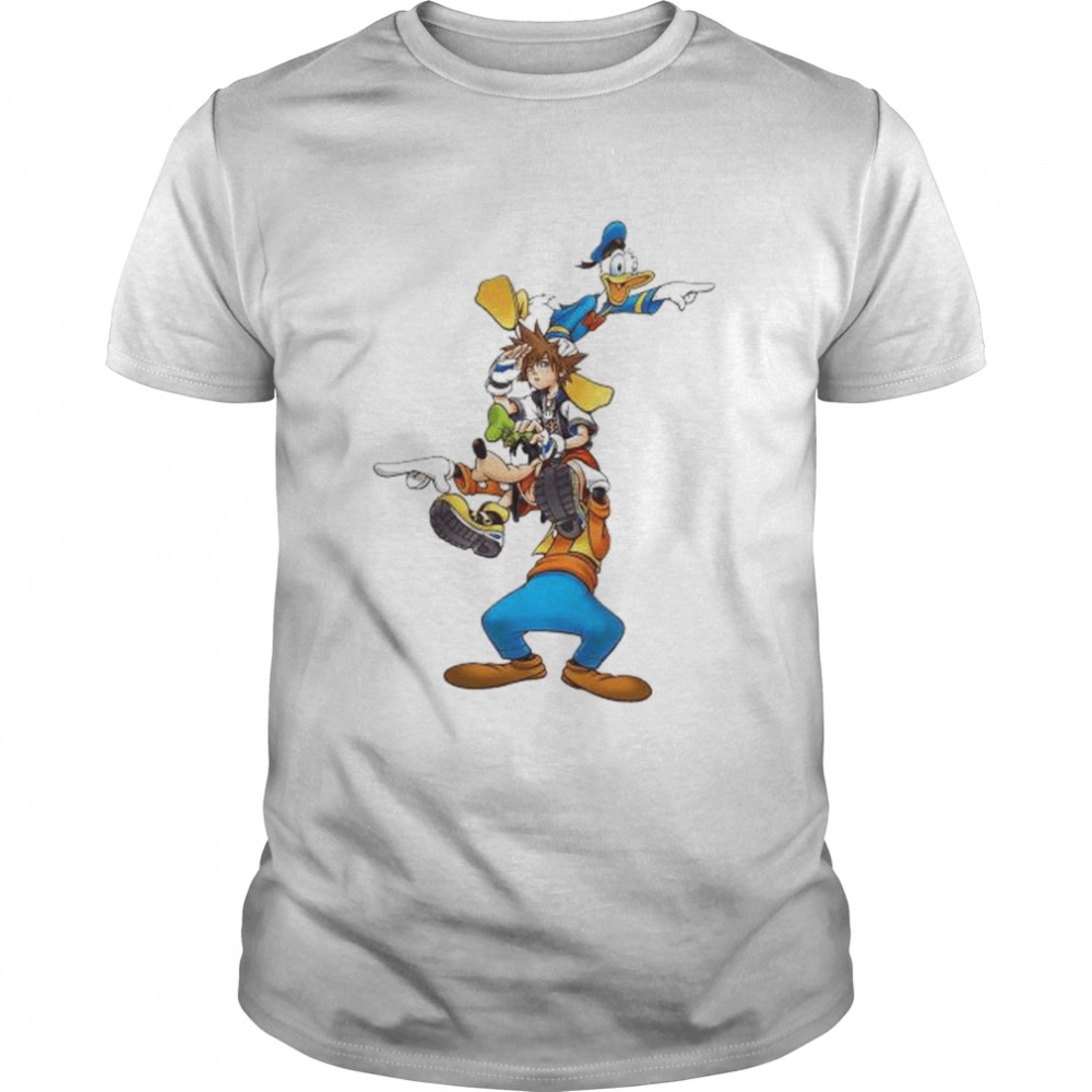 Disney Kingdom Hearts Sora Donald and Goofy Shirt