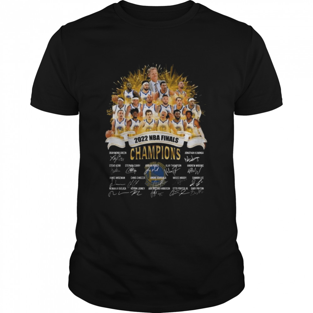 Golden State Warriors Happy 2022 NBA Finals Champions signatures shirt