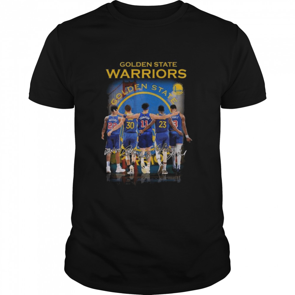 golden state warriors wiggins thompson poole signatures 2022 shirt