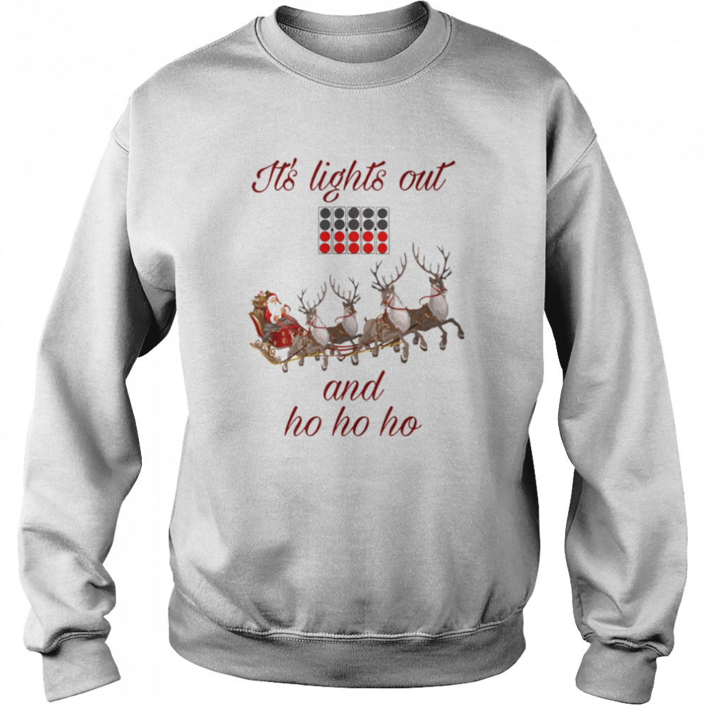It’s Lights Out And Ho Ho Ho F1 Christmas shirt Unisex Sweatshirt
