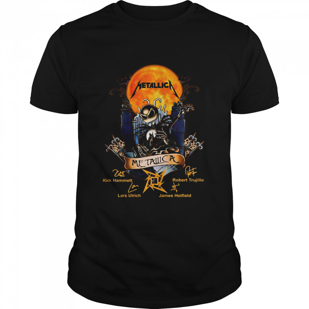 Jack Skellington Metallica Band Halloween Signatures 2022 Shirt