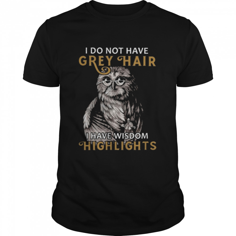 Owl I Do Not Have Grey Hair I Have Wisdom Highlights Shirt