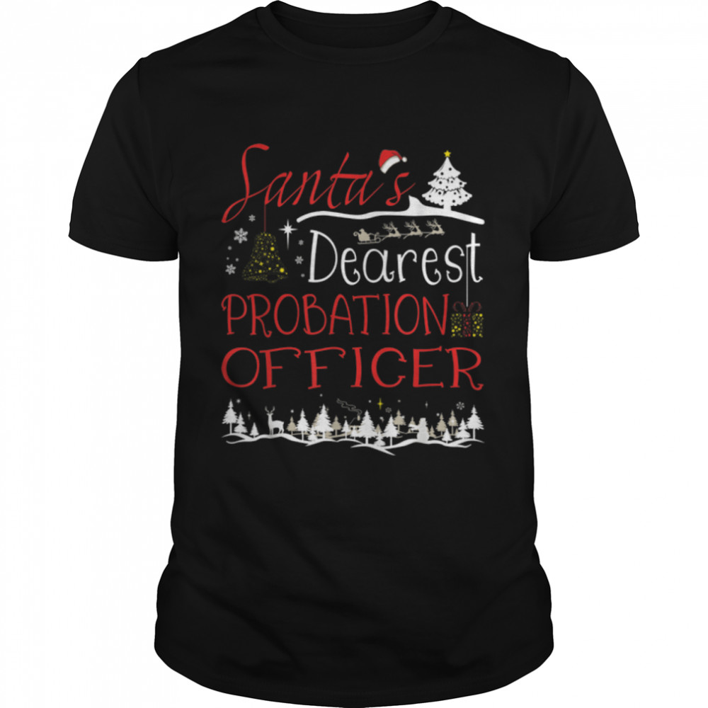 Probation Officer Xmas Job Cute Christmas T-Shirt B0BNPMPZQ3