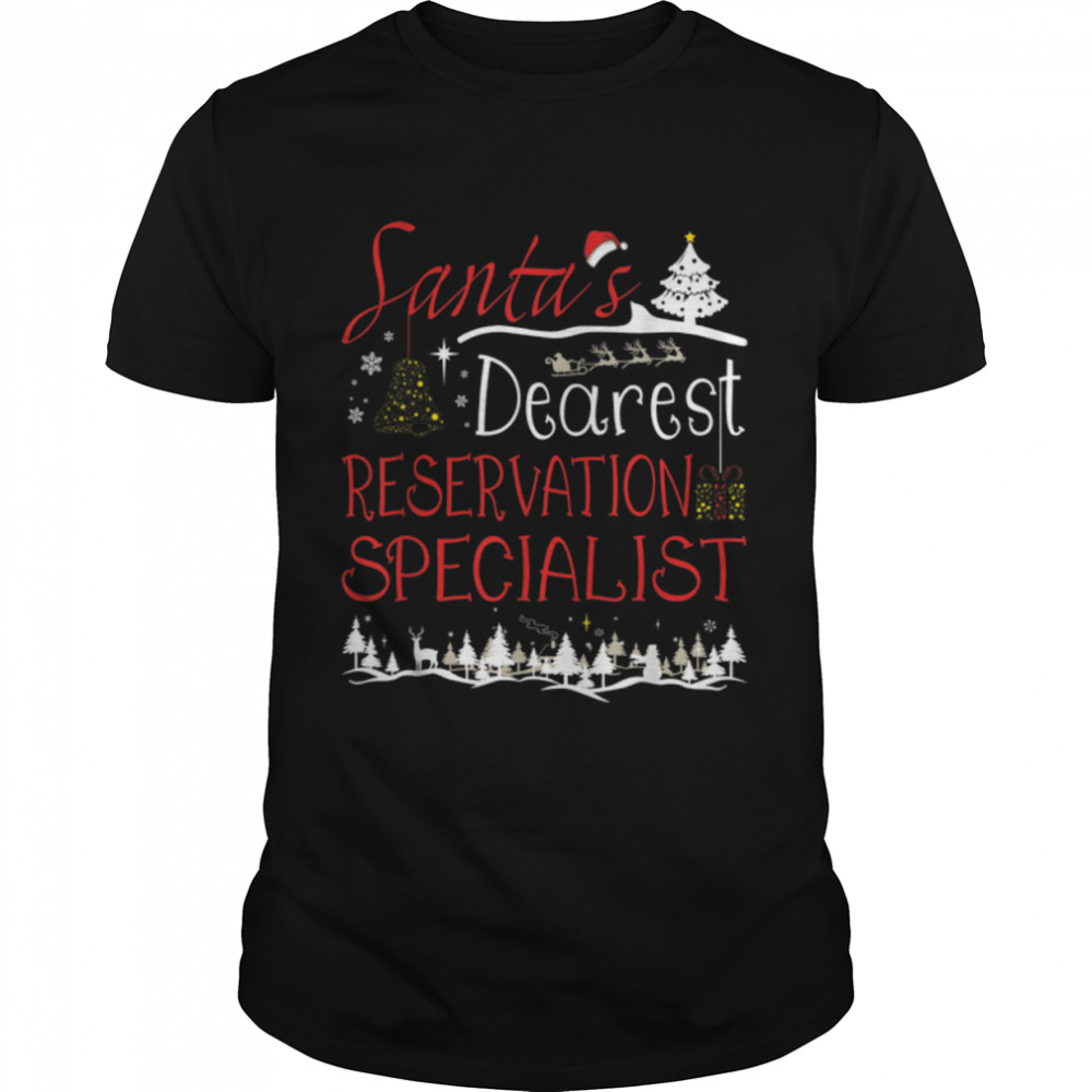 Reservation Specialist Xmas Job Cute Christmas T-Shirt B0BNPJPD15