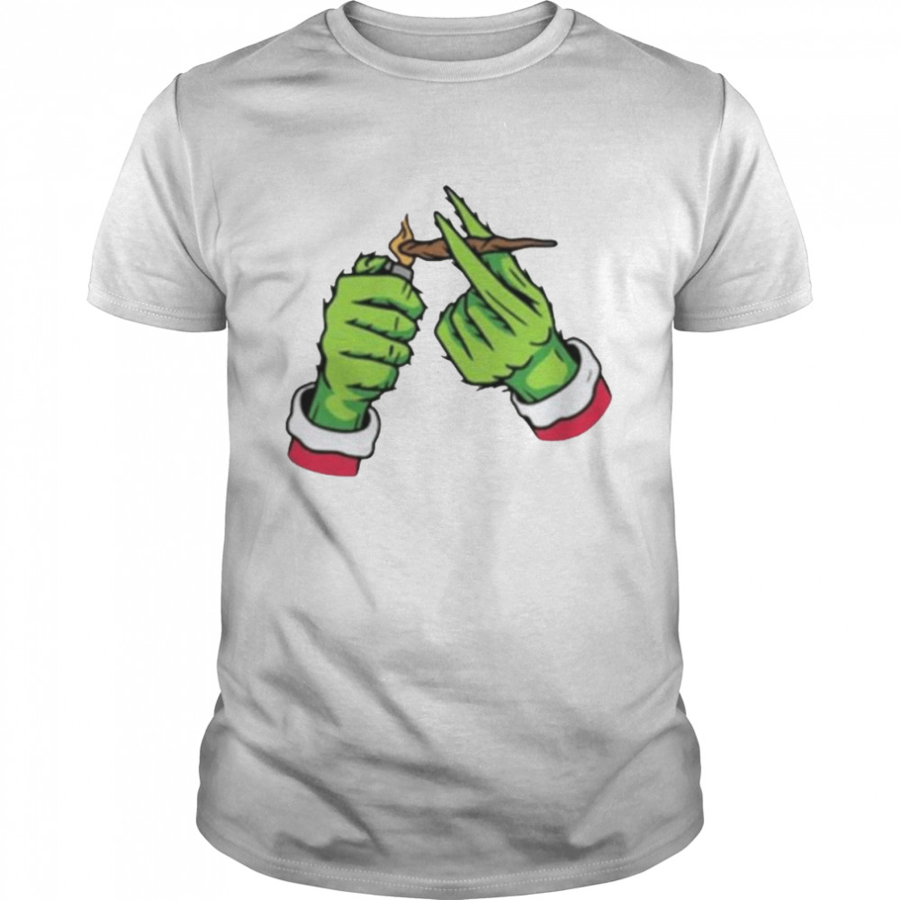 Smoking Grinch Gifts For Christmas 2022 shirt