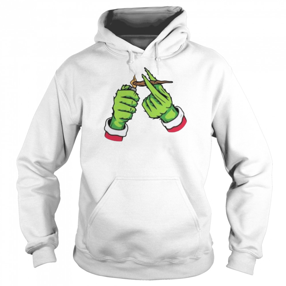 Smoking Grinch Gifts For Christmas 2022 shirt Unisex Hoodie