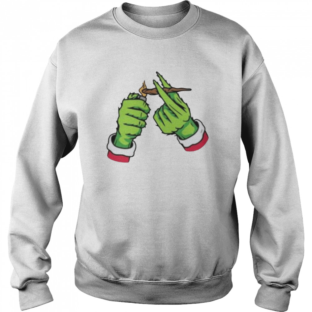Smoking Grinch Gifts For Christmas 2022 shirt Unisex Sweatshirt