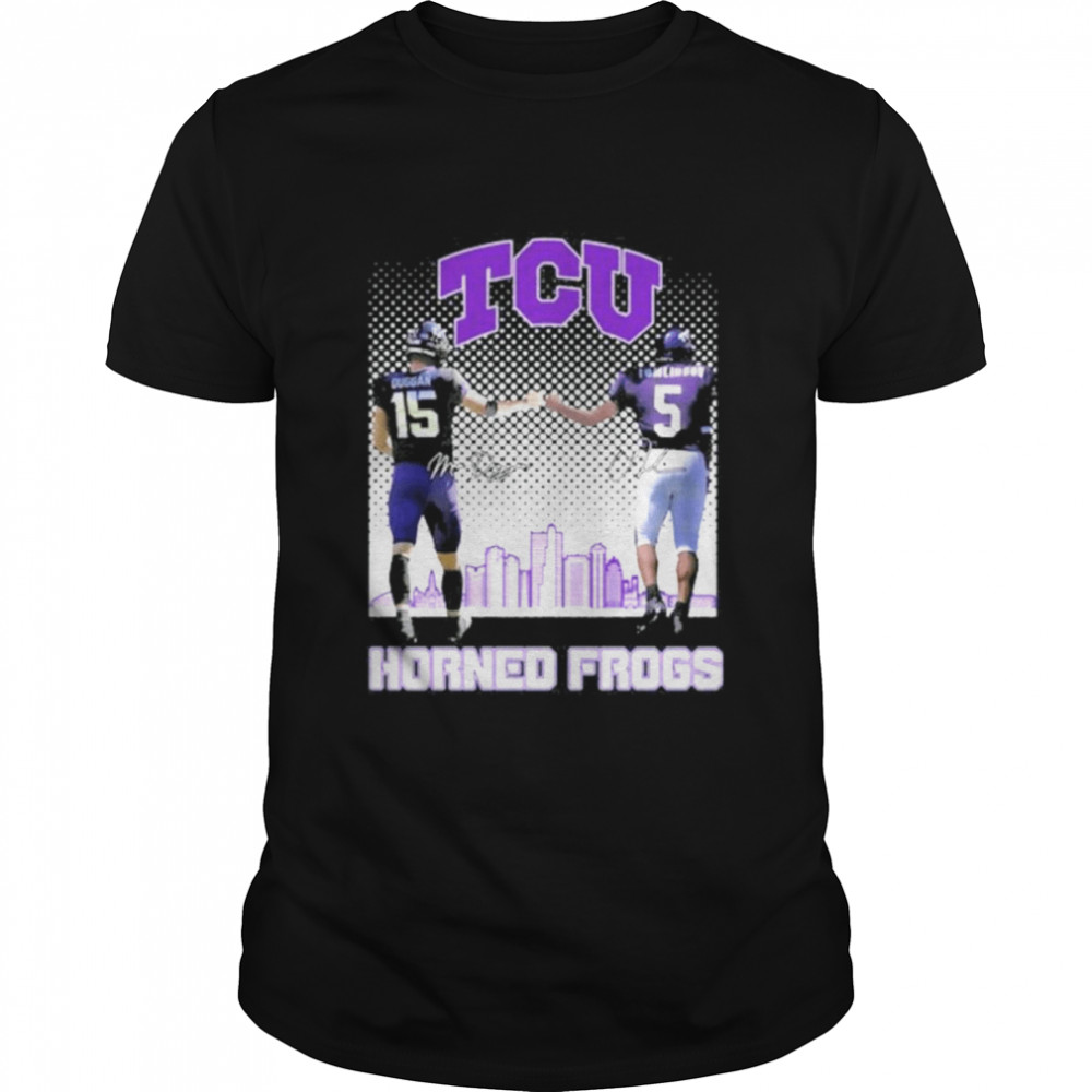 TCU Horned Frogs team Duggan and Tomlinson champions shirt