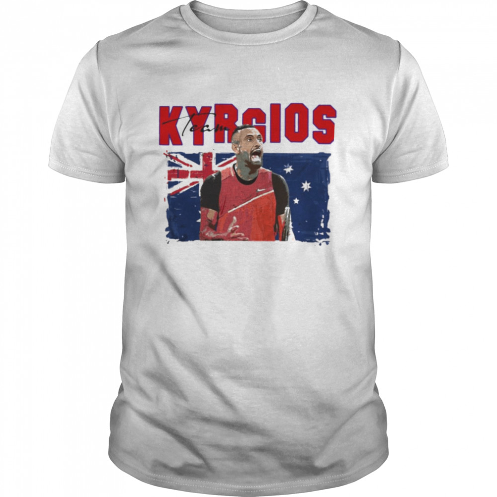 Tennis England Flag Art Nick Kyrgios shirt