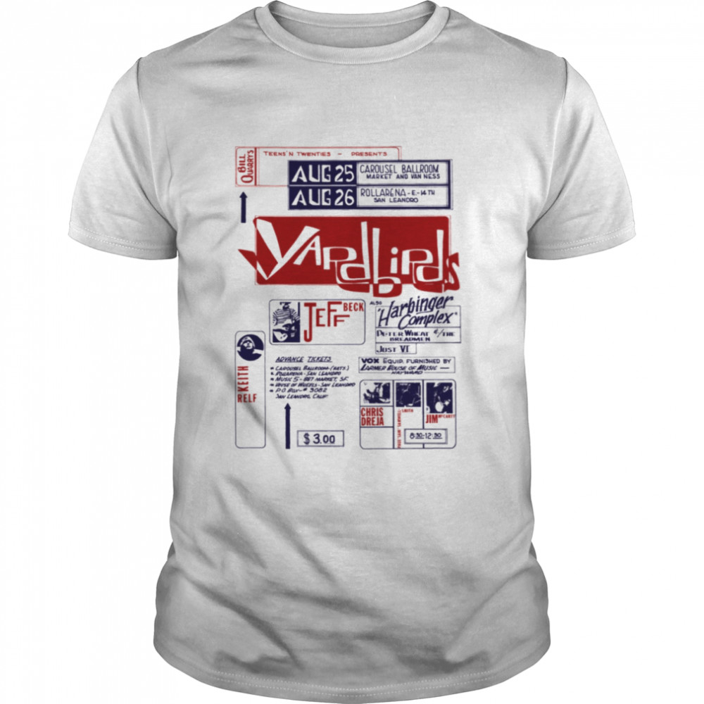 Yardbirds The Concert For Your Love shirt