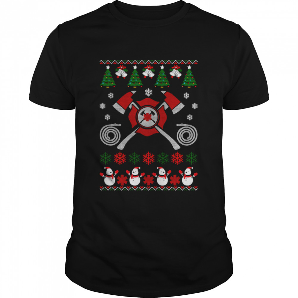 Amazing Job Merry Firefighter Ugly Christmas shirt