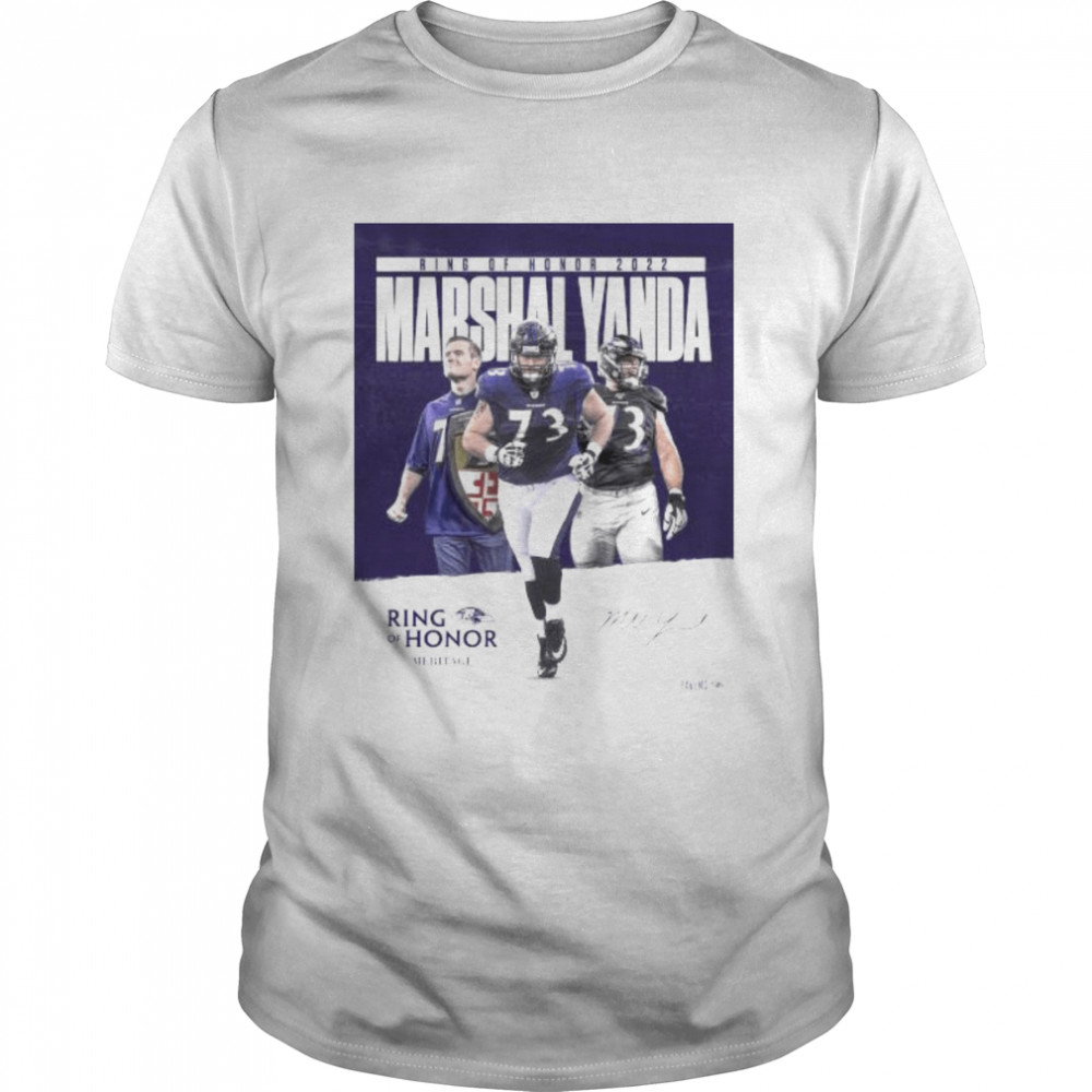 Baltimore Ravens ring of honor 2022 marshal yanda signature shirt