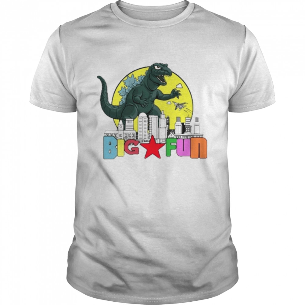 Big fun godzilla funny art shirt