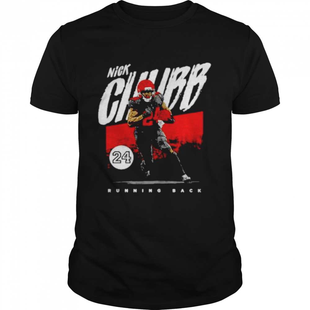 nick Chubb running back Cleveland Browns grunge shirt