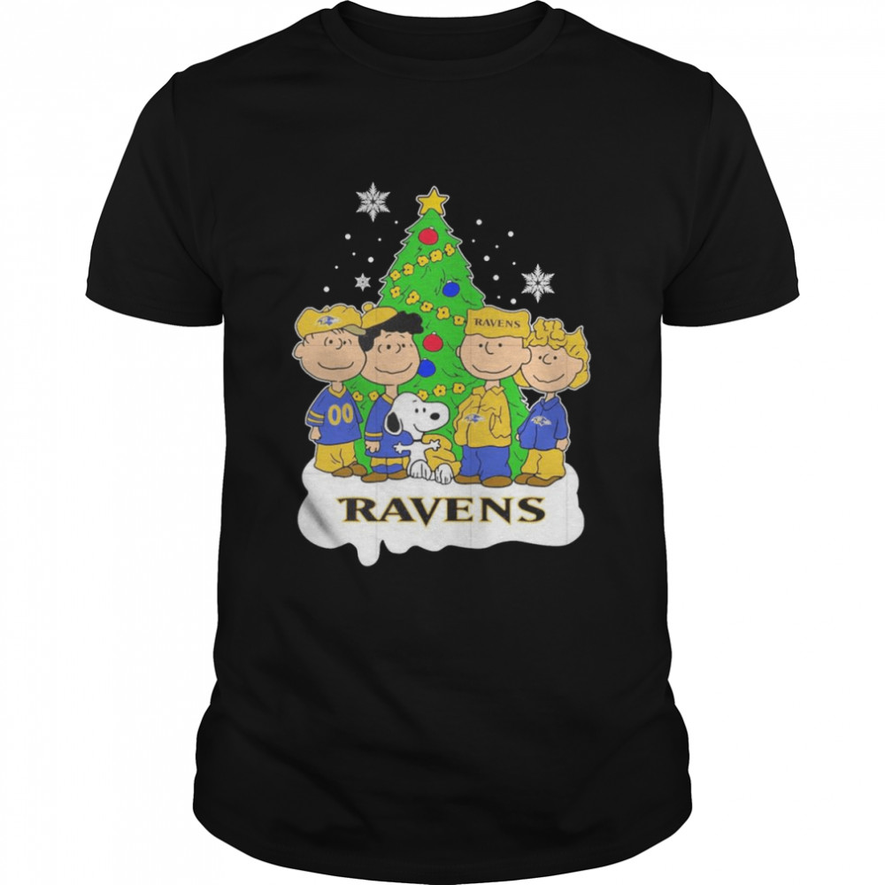 Snoopy The Peanuts Baltimore Ravens Christmas 2022 shirt