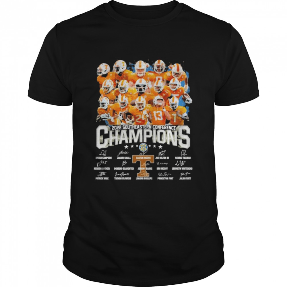 Tennessee Volunteers 2022 Southeastern Conference Champions signatures shirt