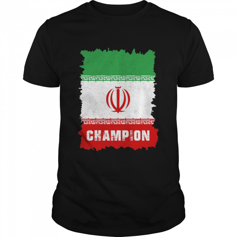 World Cup 2022 Iran Flag Football Team Champion Retro shirt