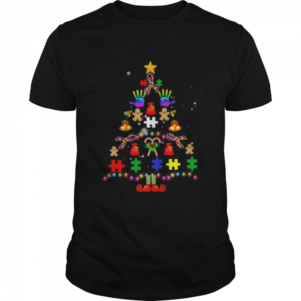 Autism Awareness Merry Christmas Tree Christmas Shirt