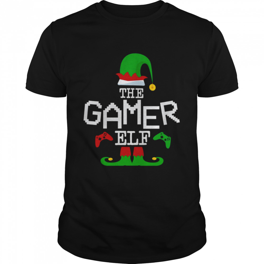 The Gamer Elf Family Matching Christmas Group Funny Gift Pajama shirt