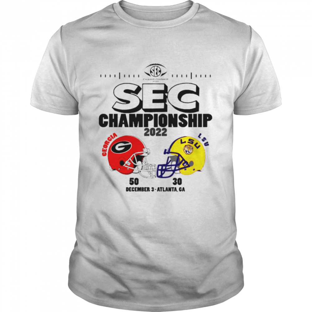 Georgia Bulldogs 2022 Sec championship 50 30 LSU Tiger score shirt