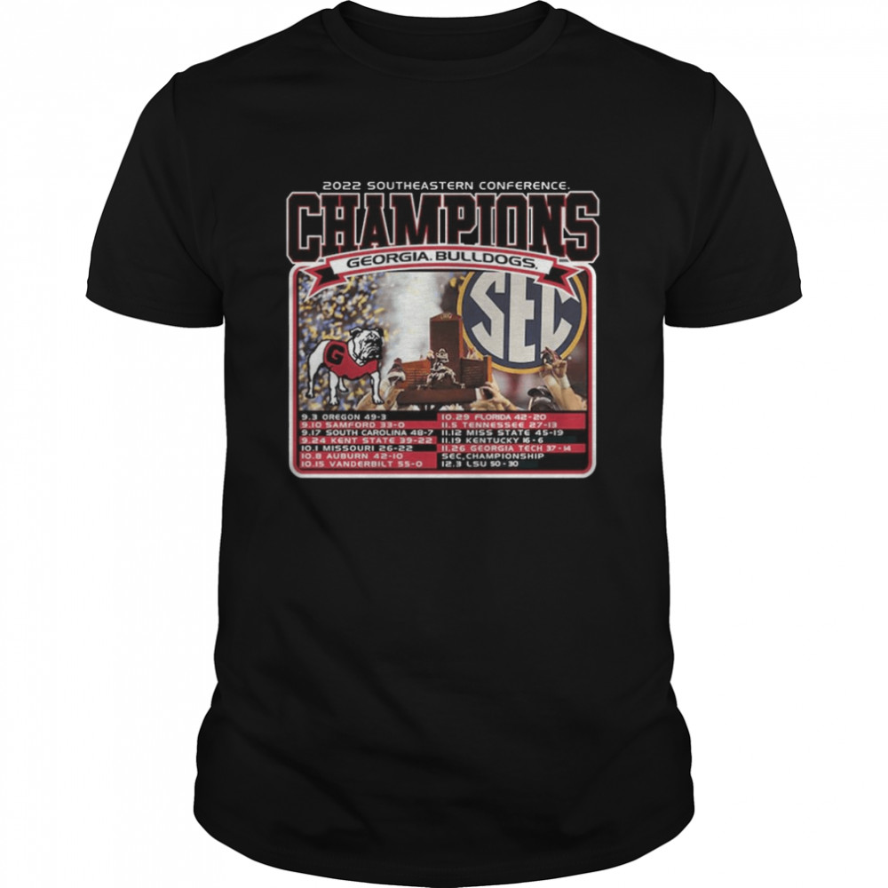 Georgia Bulldogs Football 2022 Southeastern Conference Champions Shirt