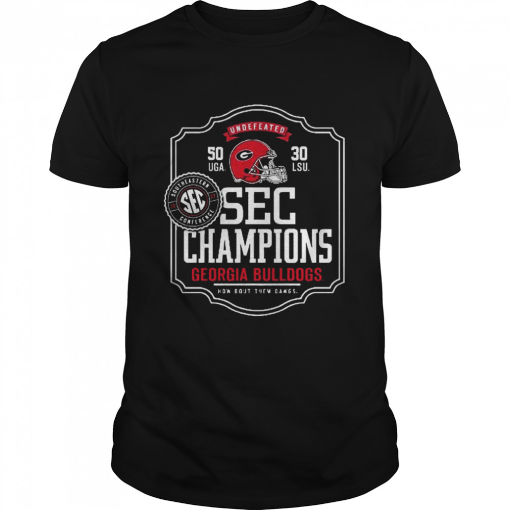 Georgia Bulldogs Undefeated 2022 Sec Champions Shirt