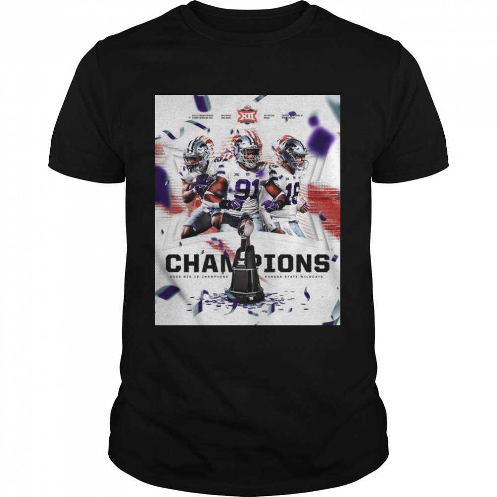 K-State Football Team 2022 Big 12 Champions Shirt