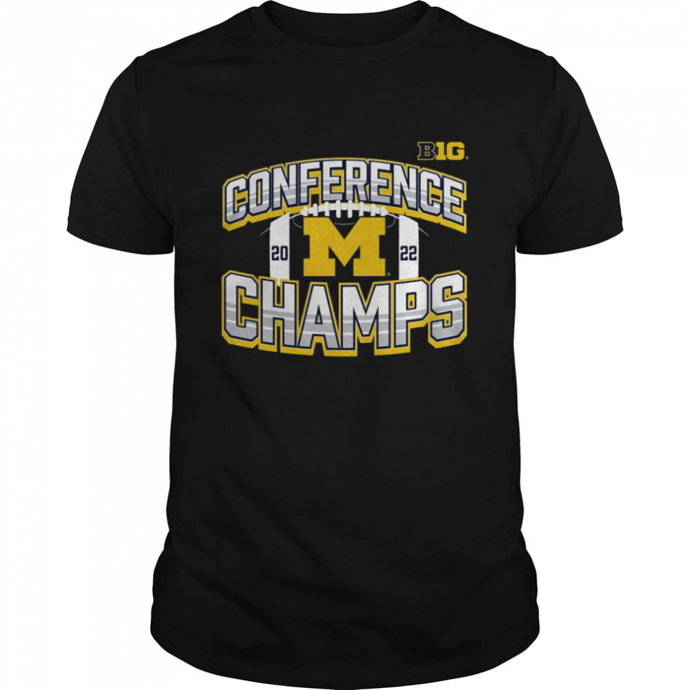 Michigan Wolverines 2022 Big Ten Football Conference Champions Icon Bold T-Shirt