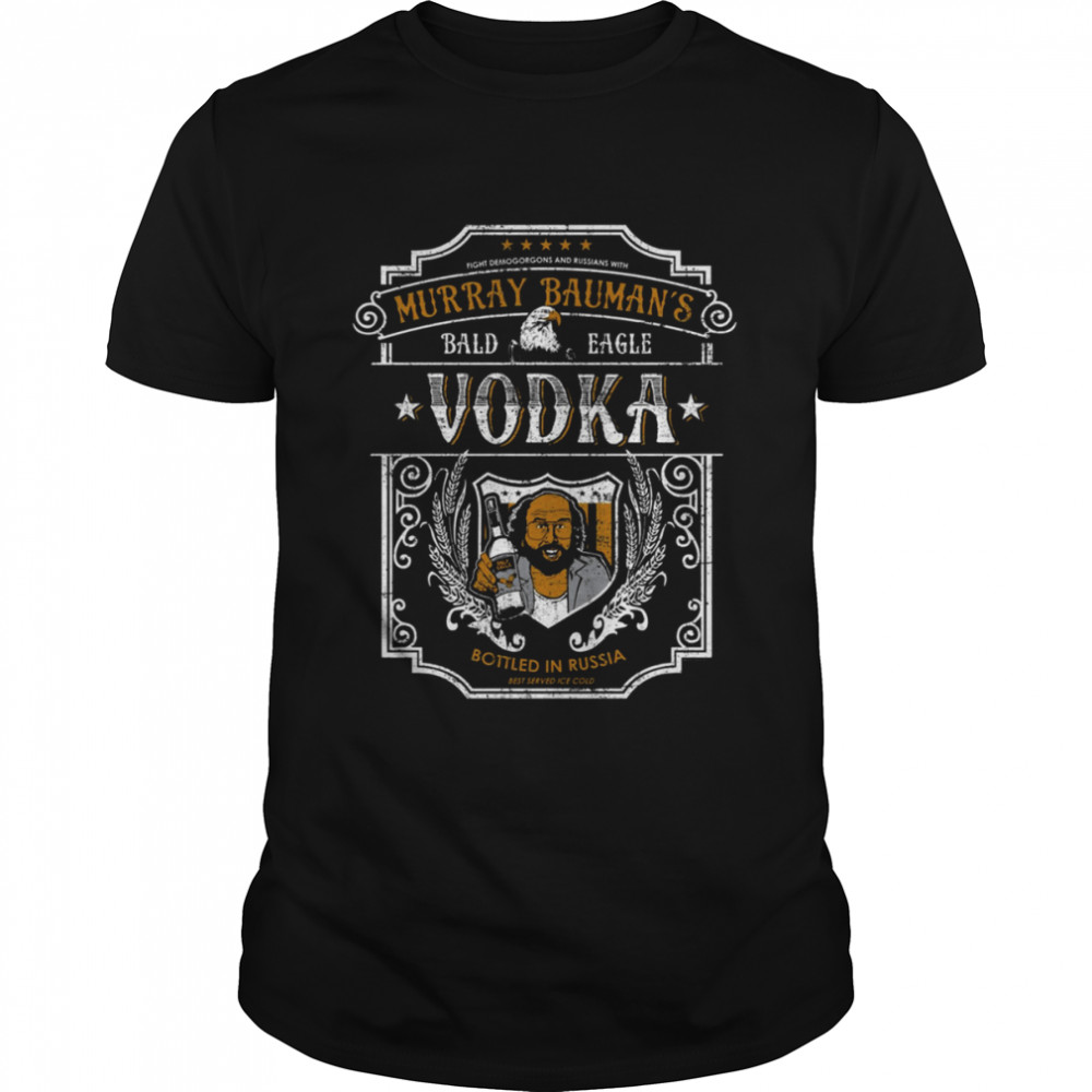 Murray Bauman’s Bald Eagle Stranger Things Vodka shirt