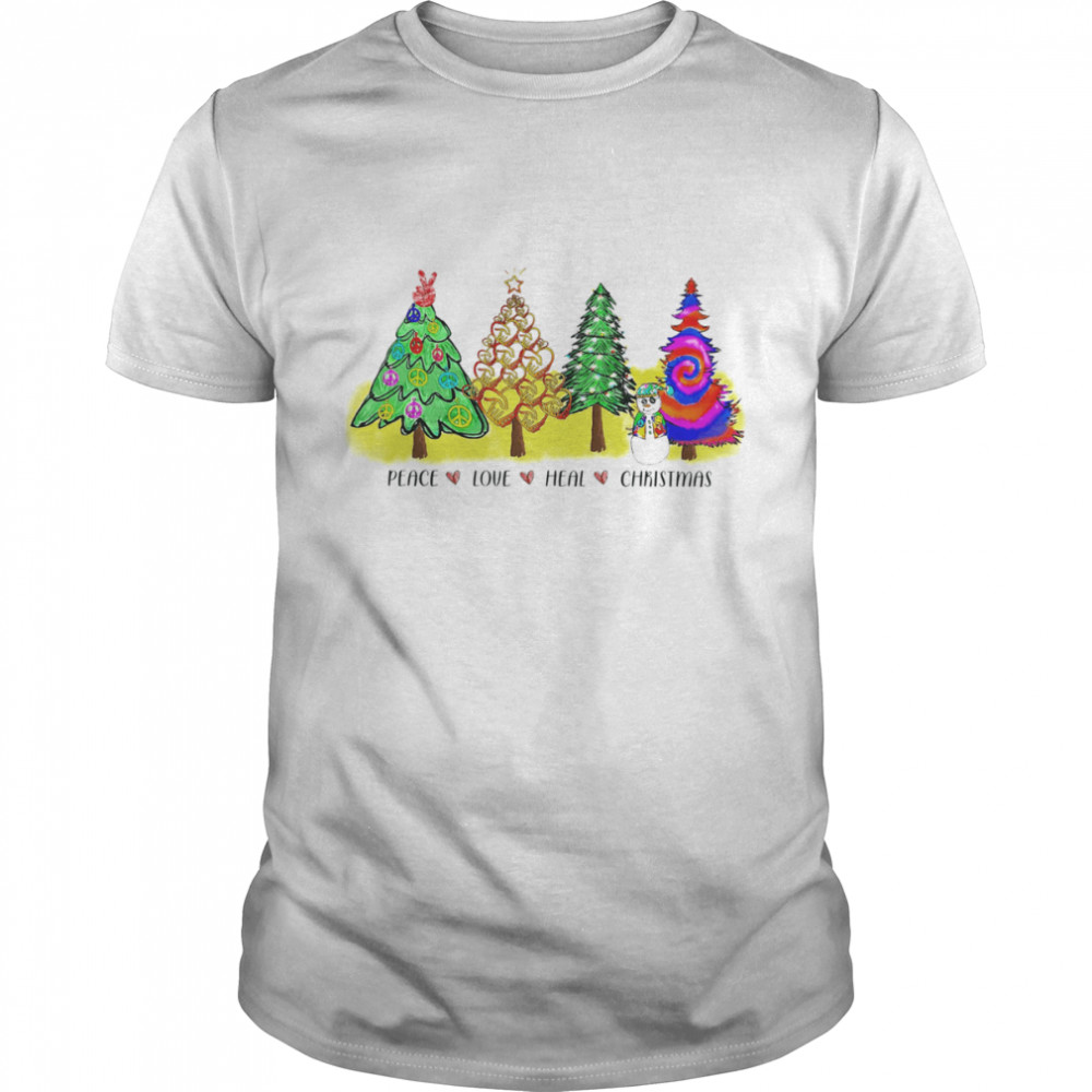 Peace Love Heal Christmas Tree Shirt