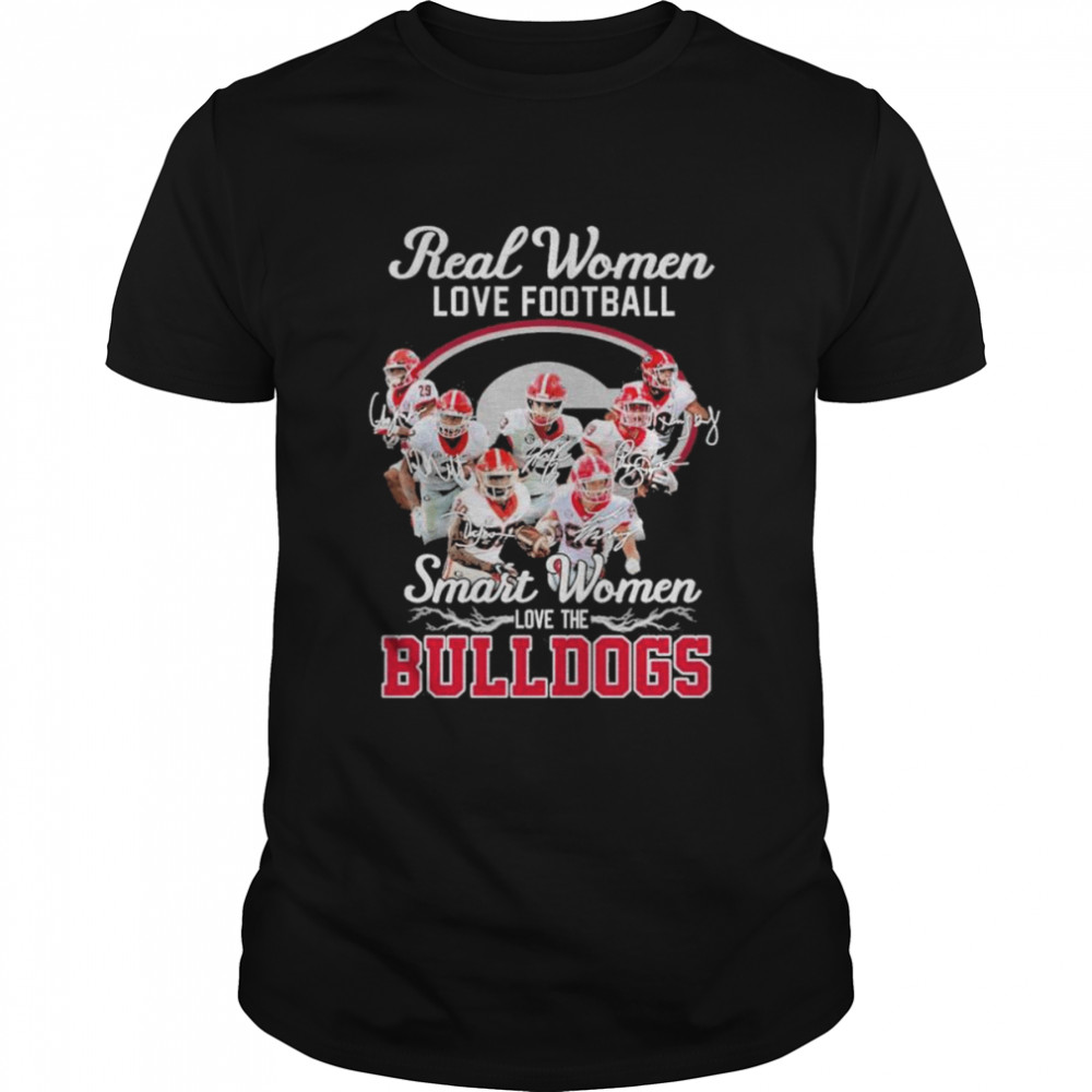 Real Women love football Smart Women love the Georgia Bulldogs 2022 Champions signatures shirt