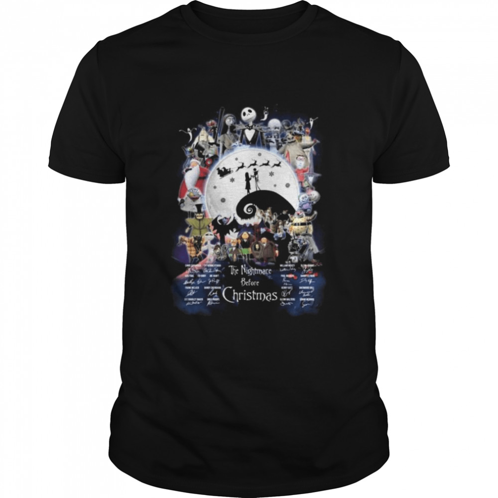 The Nightmare Before Christmas Characters Signatures 2022 shirt