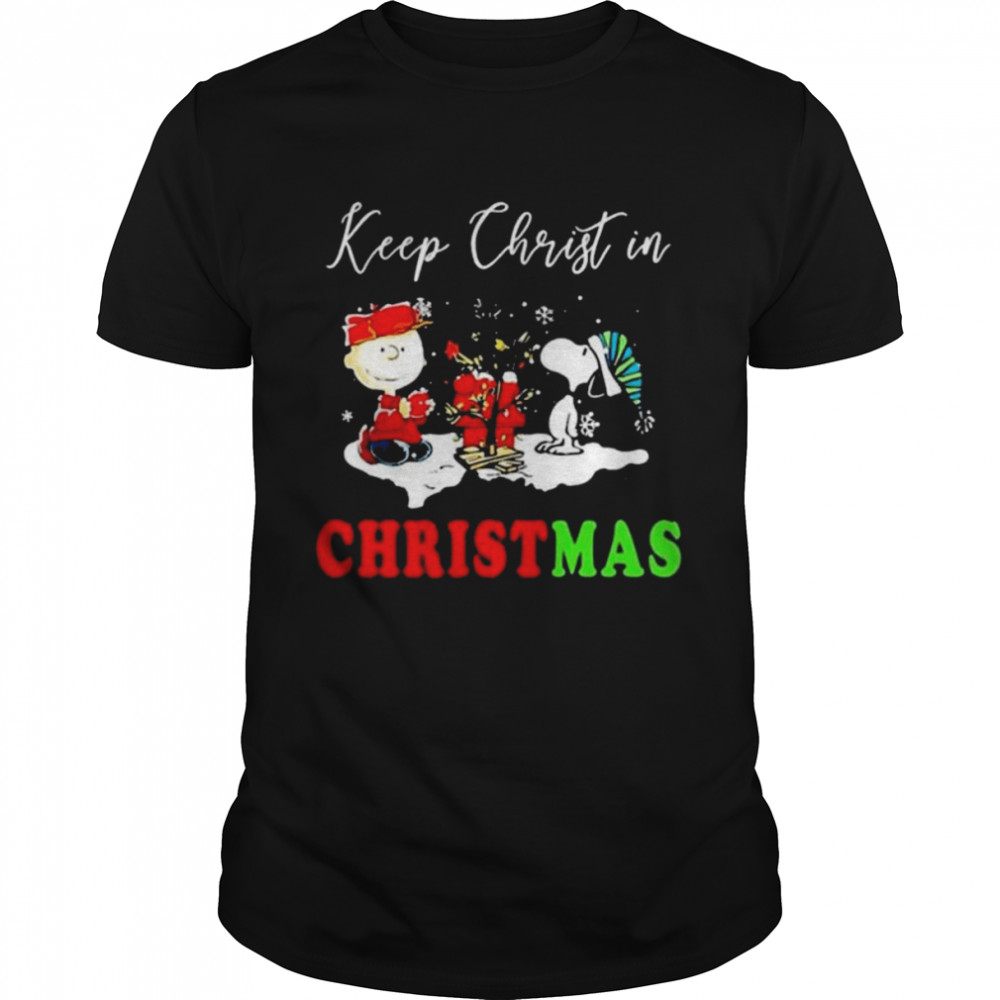 Charlie Brown Snoopy Keep Christ In Christmas 2022 shirt