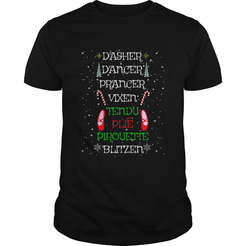 Cute Christmas Reindeer Ballet Ballerina Dancer Pointe Shoes Saying Unisex Sweatshirt shirt