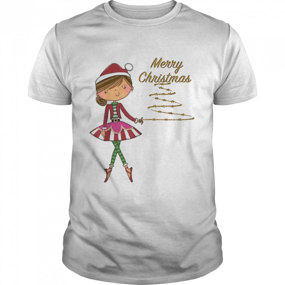 Cute Dance Christmas Ballerina Girls Ballet Dancer Appare shirt