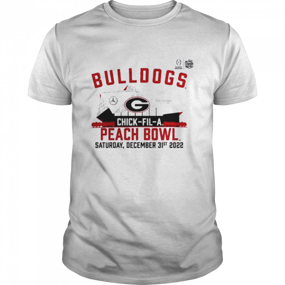 Georgia bulldogs college football playoff 2022 peach bowl game day stadium shirt