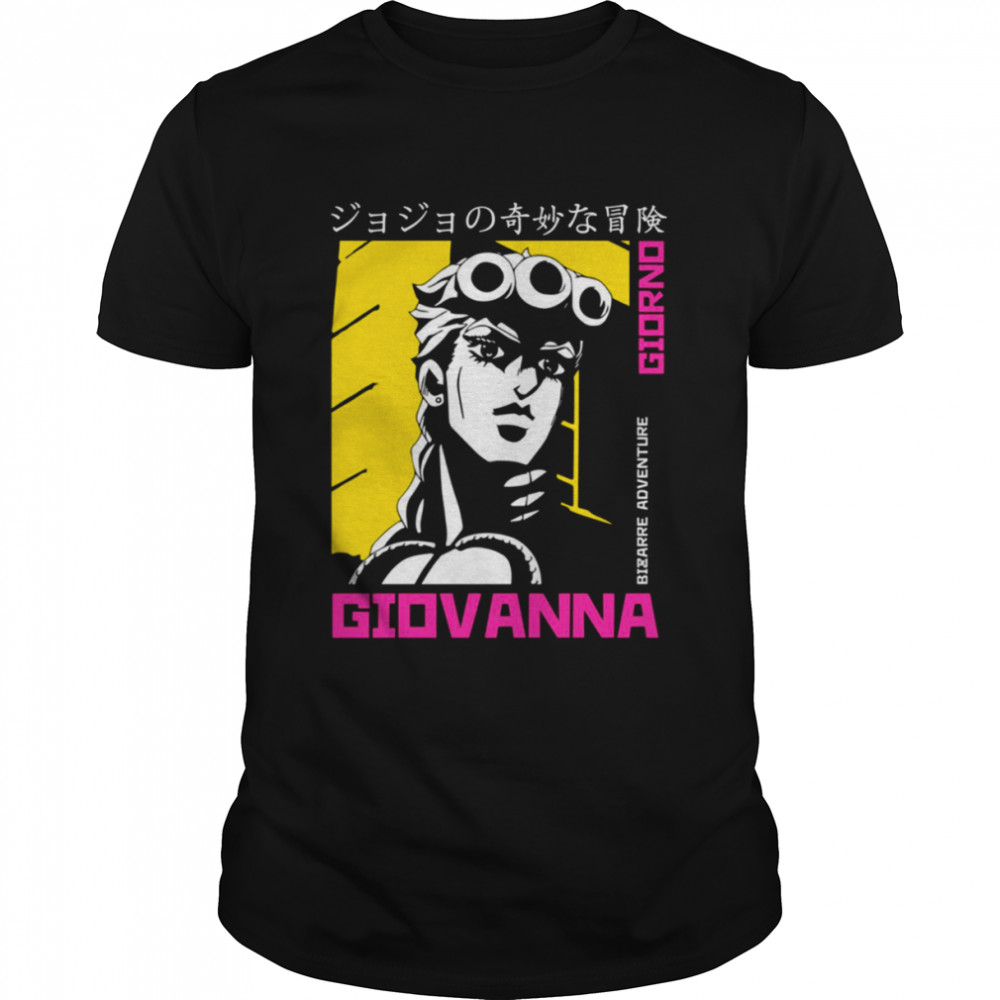 Giovanna Giorno JoJo’s Bizarre Adventure Japanese Anime Retro shirt