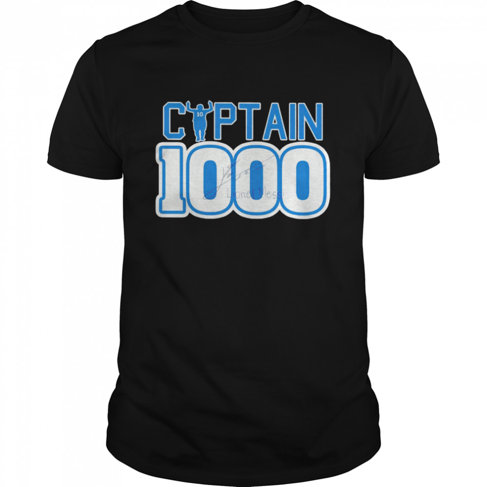 Lionel Messi captain 1000 of goat shirt