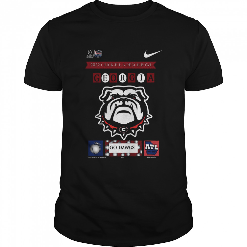 nike 2022 chick fil a Peach bowl Georgia Bulldogs go Dawgs shirt