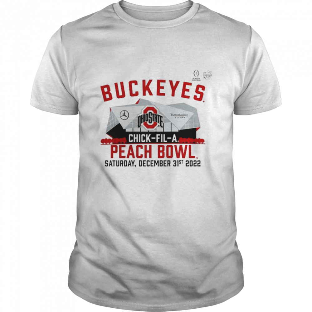 Ohio State Buckeyes College Football Playoff 2022 Peach Bowl Gameday Stadium T-Shirt