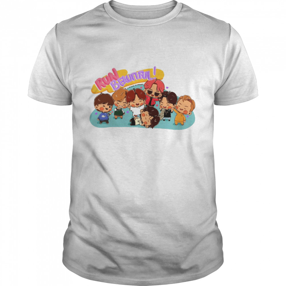 Run Beautiful Run Bts Ot7 Chibi shirt